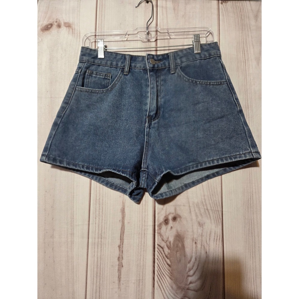 Dazy Women's Blue Denimโ Shorts with Bow Pocket Detail Size M